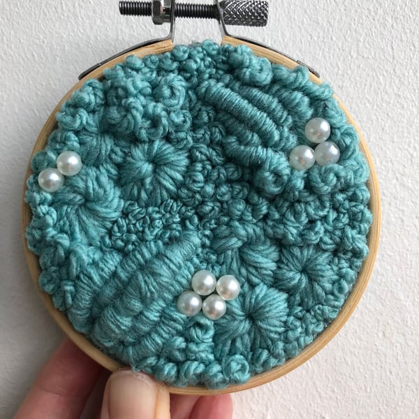 The blue pearl a 3 inch art piece 