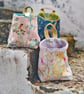 CUSTOM ORDER, floral Tweed and Felt pouch - Image 1