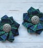 Cute Tartan Ruffle Hair Clips Plaid Ribbon Ruffle - Mixed Colours - Image 10