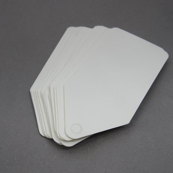25 Pale Cream Card Tags