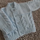 14" Baby Boys Cable Cardigan
