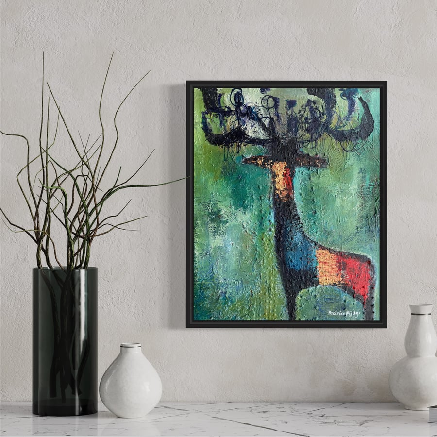 Emperor Mandarin Stag Original Painting 