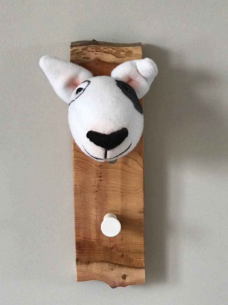 Bull Terrier Dogs Head Coat Hook - perfect gift for dog lovers