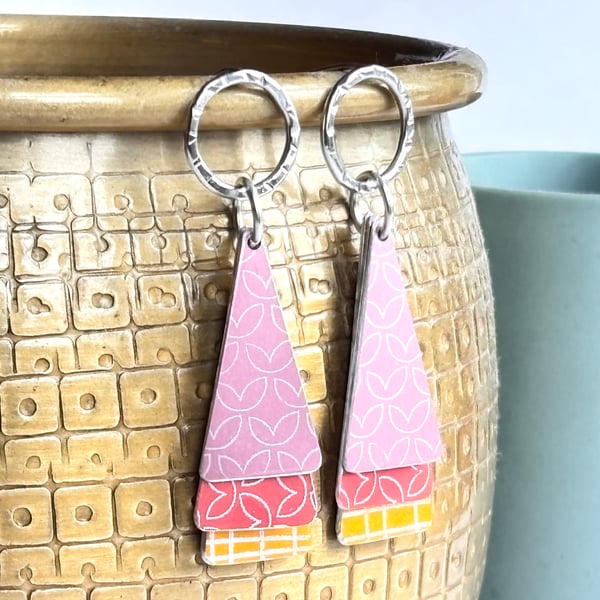 Colourful dangly earrings - one of a kind