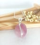 Rose Quartz Necklace - Wire Wrapped Rose Quartz Tumble Stone - Heart Chakra  - Image 6