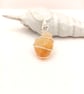 Citrine Tumble Stone Necklace, Wire Wrapped Gemstone, Citrine Necklace - Image 7