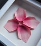 Pink origami flower in a shadow box frame - Image 2