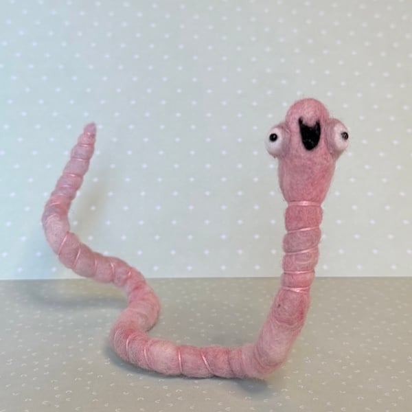 Needlefelted Worm Art Doll Ecstatic 