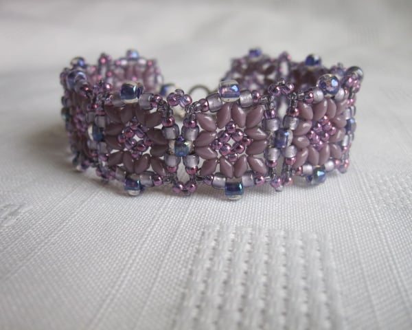 Purple Beadwork Bracelet