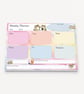 Kawaii Cat Weekly Planner Pad Pastel Feline Desk Organizer, Undated To Do List  - Image 7