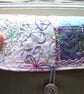Textile art clutch bag with button and loop fastening  - Image 4