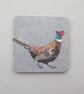 Pheasant coaster, melamine, cork backed - Image 3