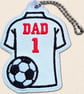 Dad Football Shirt Hanging Charm - Embroidered Football Decoration - Image 4