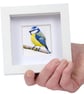 Bluetit, little 3D fabric bluetit, blue tit picture, gift, ornament