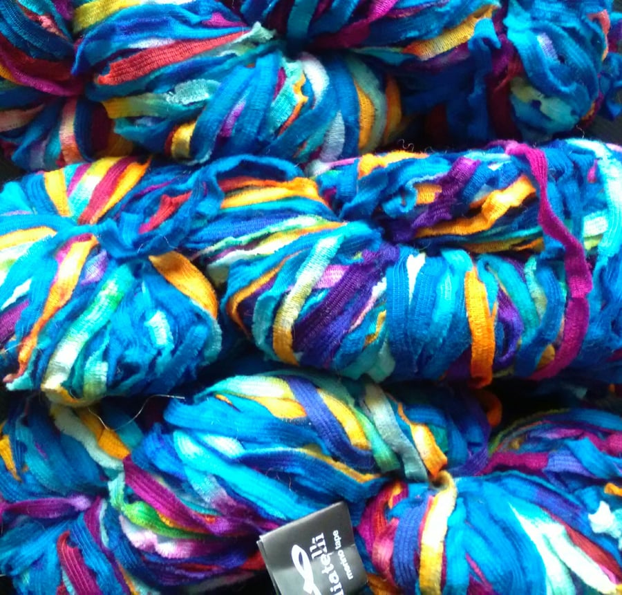 100g COLINETTE TAGLIATELLE hand dyed Merino Ribbon yarn JEWEL
