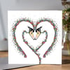 Swan Heart Greeting card 