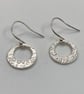 Handmade silver circle earrings - Image 3