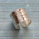 Unique Pebbles Pattern Earcuff Sterling Silver 925