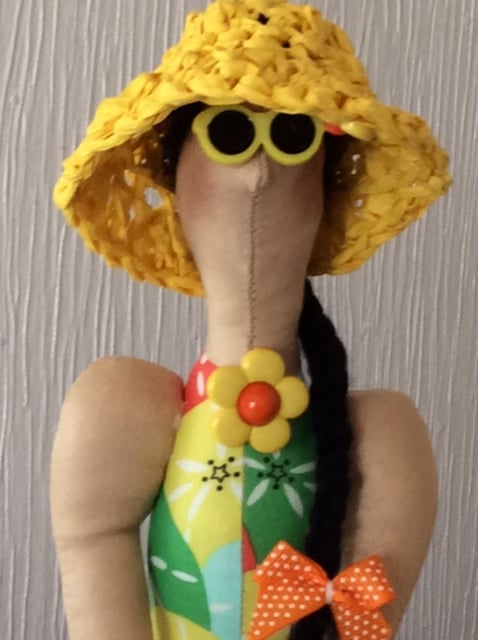 Luna, handmade tilda type beach babe