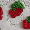 3 sew on Strawberry Embellishments