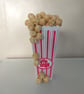 Classic 8" Filled Fake Toffee Popcorn Box For Home Cinema, Mancave, Movie Night 