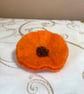 Perfectly Imperfect Orange Felted Brooch