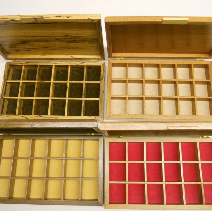 Handmade Wooden Earring Box solid mahogany (r... Folksy