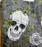 Skulls And Ivy Print Quilted Fabric Glasses Case  - Image 3