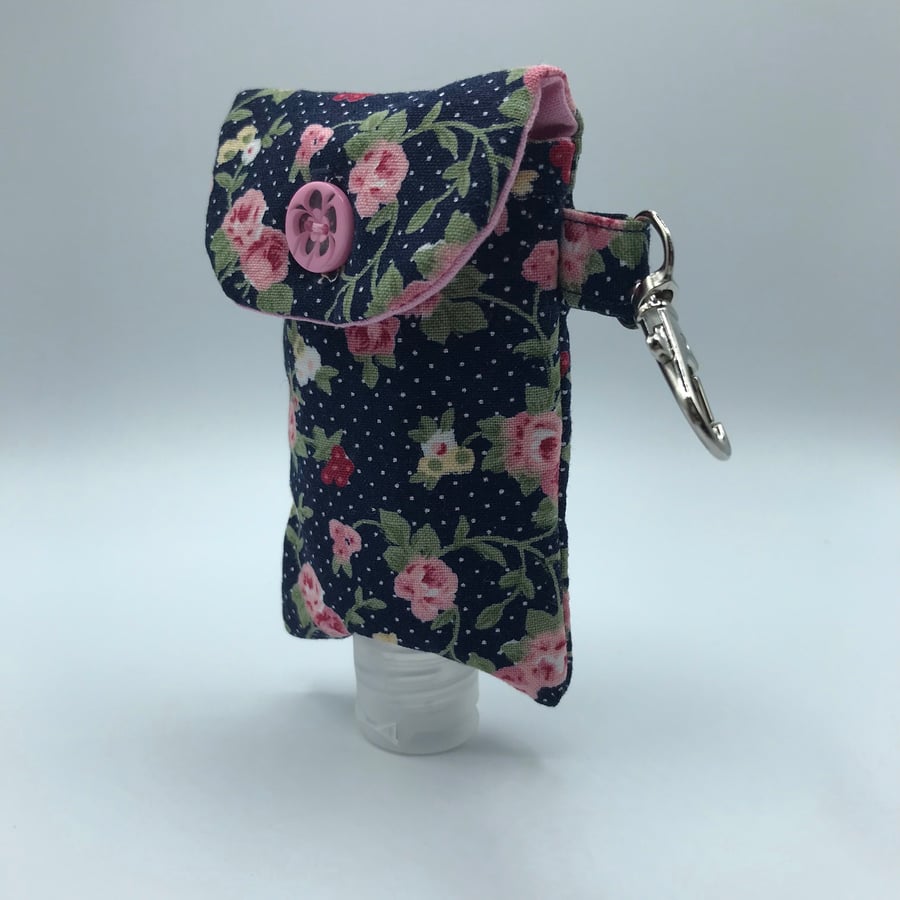 Rose Garden Hand gel - sanitiser keyring holder (hand gel - 50ml - not included)