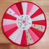 Placemat, red, Table mat, quilted, patchwork, table centrepiece, home decor