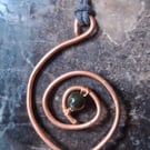 Handmade copper wire pendant