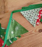 Christmas mini bunting in a green red colourway - Image 6