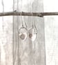 Silver heart on silver circle hook earrings - Image 3