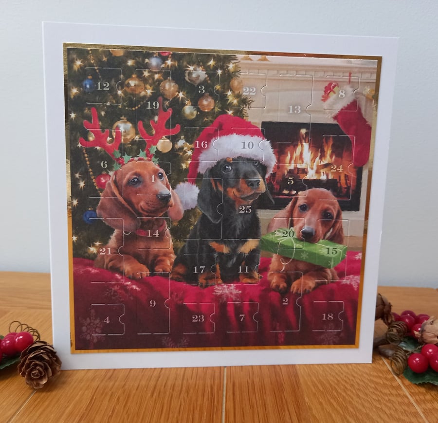 New for 2026 Advent Calendar Style Christmas Card - A Pawsome Christmas