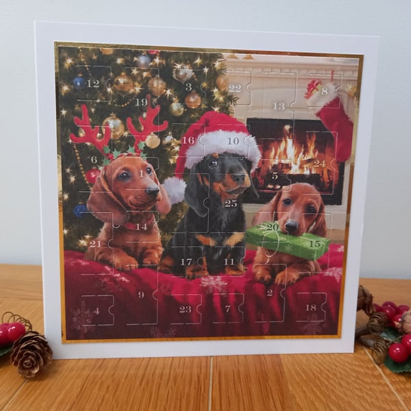 New for 2026 Advent Calendar Style Christmas Card - A Pawsome Christmas