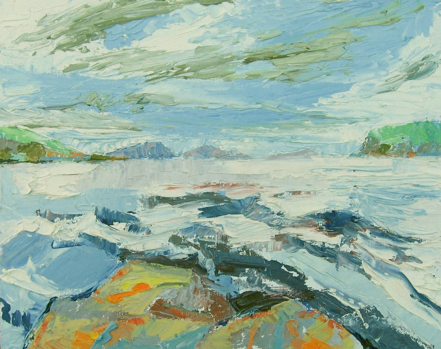 Seascape Oil Painting: "Isle of Skye, Summer Sea"