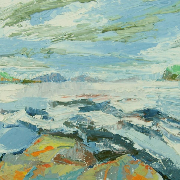 Seascape Oil Painting: "Isle of Skye, Summer Sea"