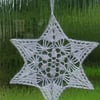 Crochet Christmas Star Window Decoration