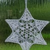 Crochet Christmas Star Window Decoration
