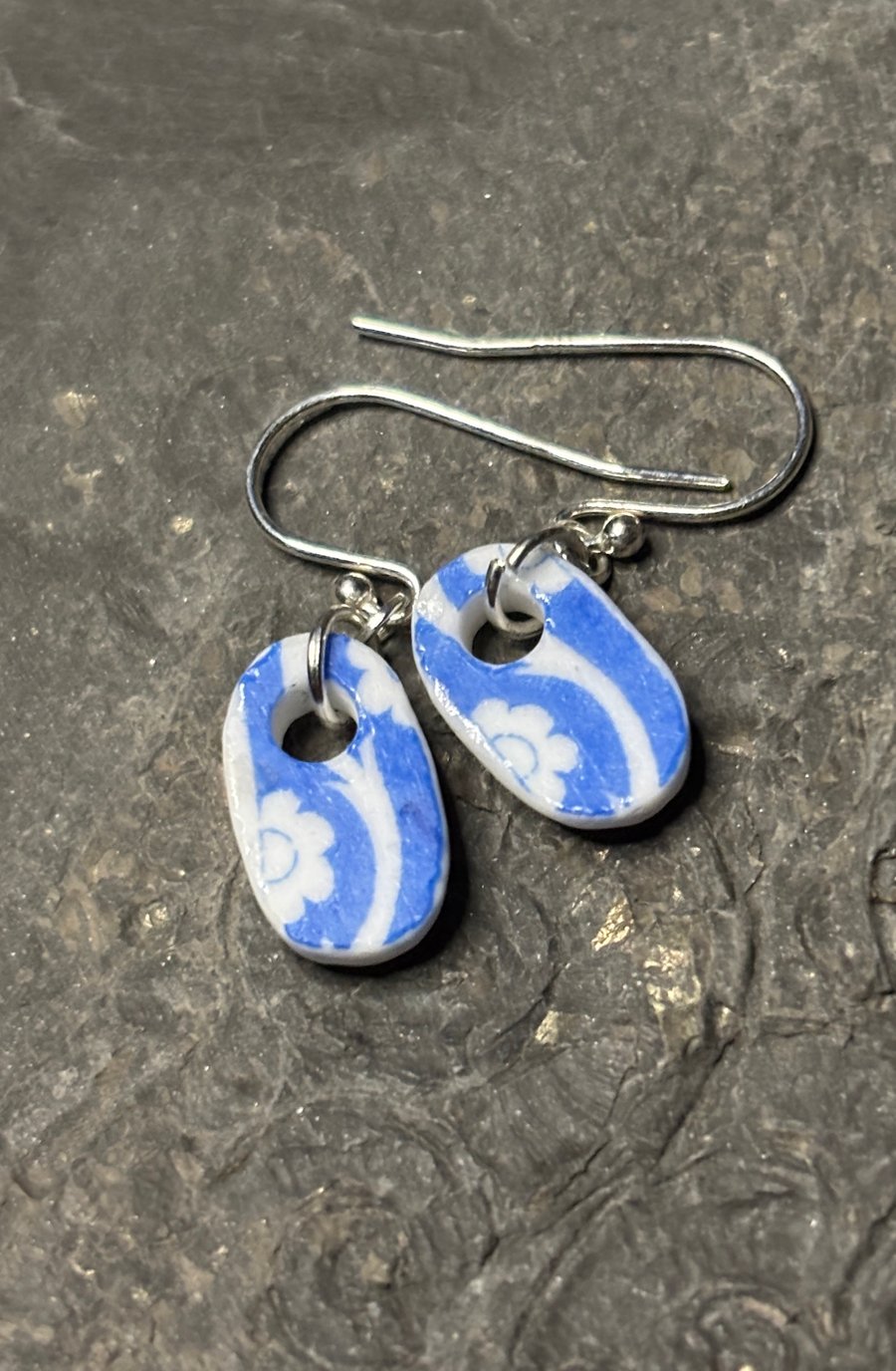 Handmade One of a Kind Ceramic Earrings, Eco Friendly Gifts. Zero Waste.