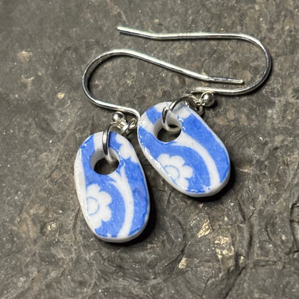 Handmade One of a Kind Ceramic Earrings, Eco Friendly Gifts. Zero Waste.