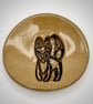 Stoneware ring dish with fox design - Image 2