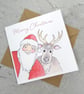 Christmas Card Santa and Dasher - Image 3