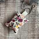 Pink floral keyring