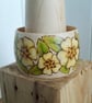 Pyrography primrose wooden bangle  - Image 1