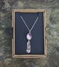 Textured Silver and Fluorite  Necklace - Image 4