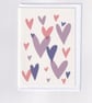 Valentines Card . Heart Print Greetings Card. Wedding Card - Image 1