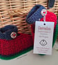 Designer Baby Boy's Hand Knitted Shoes   3 - 6 months size - Image 4