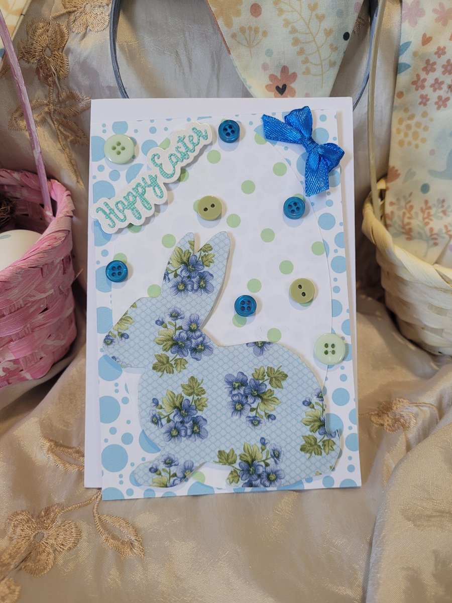 Mini Easter Card - Flower Bunny
