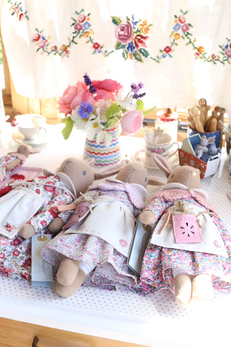 Heirloom Liberty Bunny - Katie and Millie reserved for Maggie